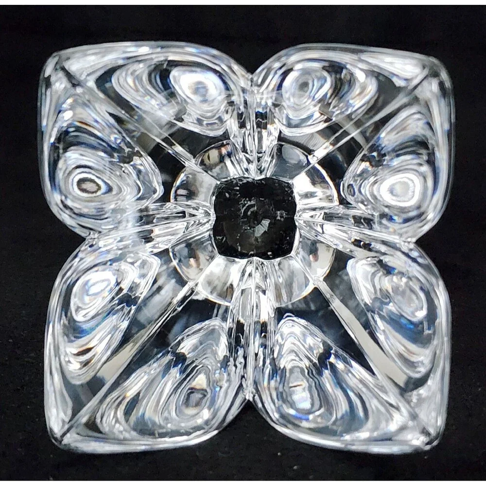 Orrefors Sweden Stunning Crystal ~ LOTUS Flower Vase ~ Signed By Orrefors